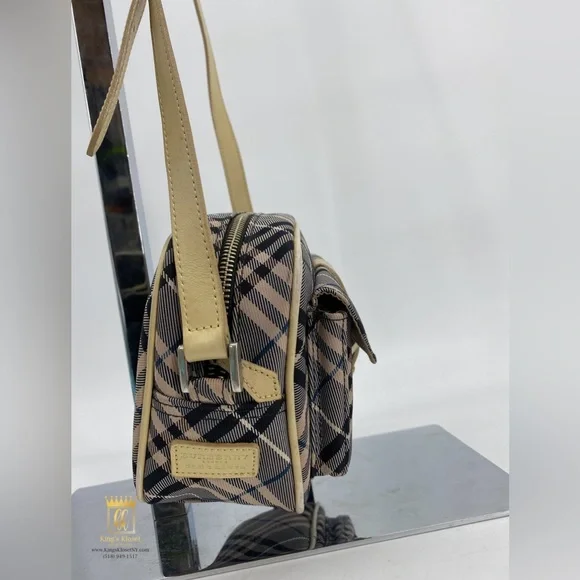 BURBERRY BLUE LABEL メッセンジャーバッグ BURBERRY BLUE LABEL Nova Check Canvas & Leather Tote Hand